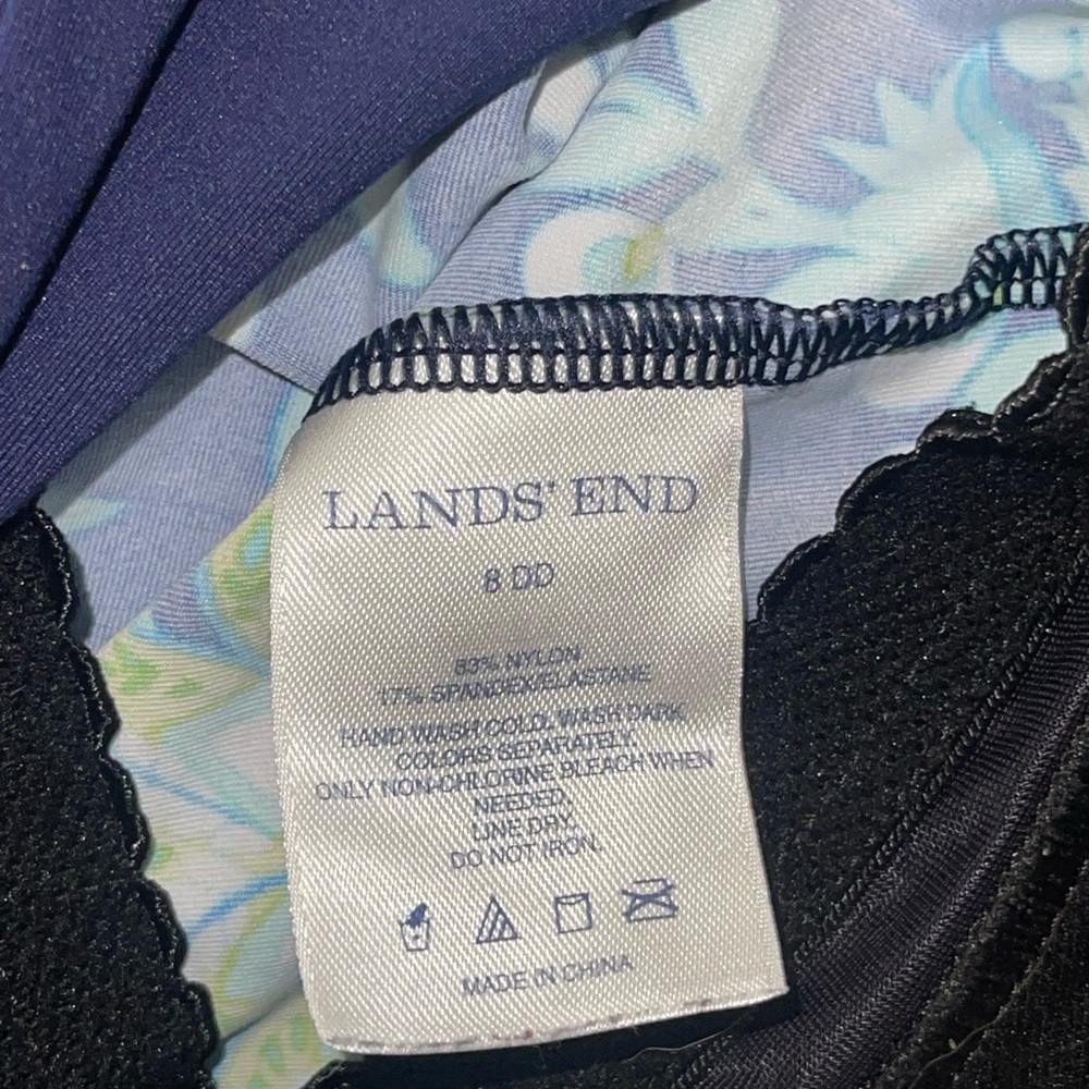 Land’s End Sport swim top & bottoms. Size 16 GUC - Picture 7 of 11